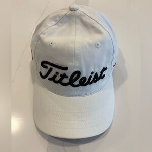 Titleist White Cap with Black Logo